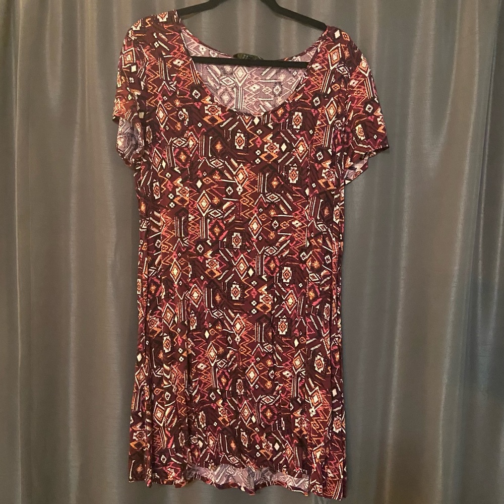 Forever 21 Aztec Design Midi Dress Size 1X